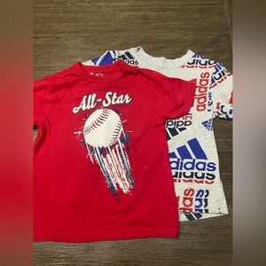 Adidas and Children’s Place 4T Boy Lot of 2 Short Sleeve T Shirts